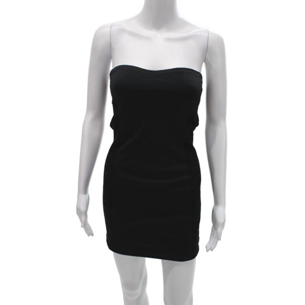 Pencey Womens Black Bodycon Mini Dress Sleeveless Hook Eye Size 2